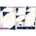 Navy Blue Invitation suite template,Blue invitation set, (39)